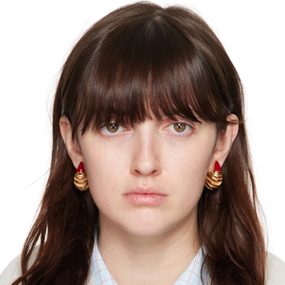 Bottega Veneta Gold Drop Earrings Teardrop Syrup Luxury Cool Chic New